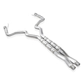 15-17 Ford Mustang GT Stainless Works M15CBX 3in Catback X-Pipe Retro Chambered Mufflers 2-1/2in Cores